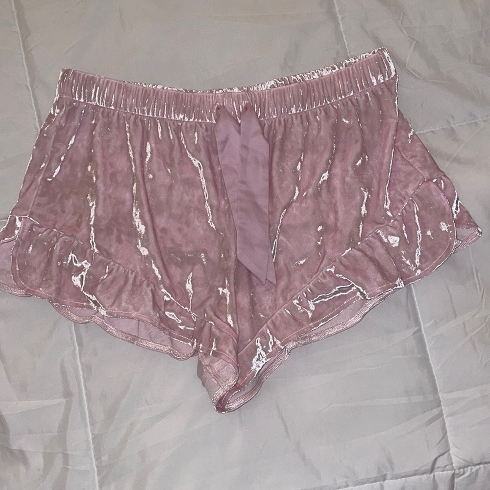 Victoria’s Secret pink velour shorts